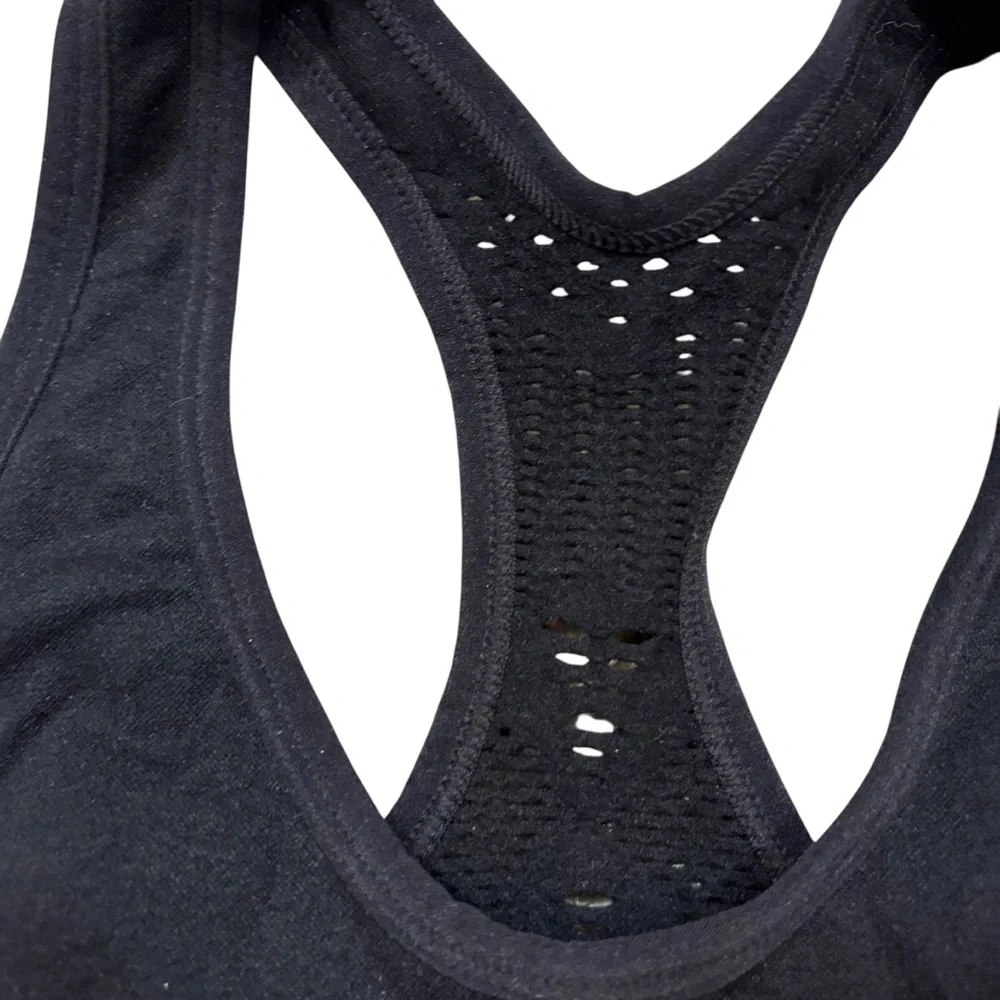Ladies Ryka Brand Black Sports‎ Bra with Laser Cut Back Design Size Medium
